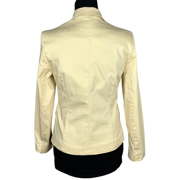 2/$25 - VINTAGE 90s Yellow Buttoned Blazer by Simply Manakin - Picture 5 of 10